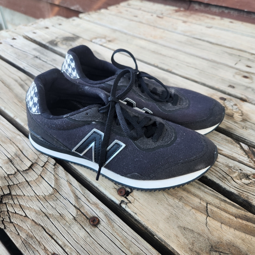 New Balance Sola Sleek Black Sneakers Houndstooth Casual 6 Tennis Shoes - Picture 1 of 6